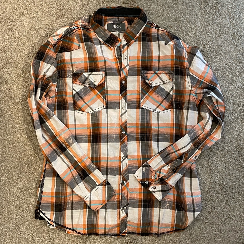 Mens - BKE Athletic Fit Vintage Wear Button Up - size XXL